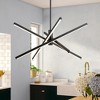 Rennnsan Mirove 27" W 4 -Light Aluminum LED Modern Sputnik Chandelier in Black & Chrome & Gold - 2 of 4