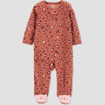 Carter's Just One You® Baby Girls' Cheetah Footed Pajama - Brown Newborn