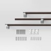 Dark Faux Wood Curtain Rod Nickel - Threshold™ - 3 of 3