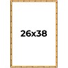 PosterPalooza | 26x38 Thin Bamboo Picture Frame, UV Acrylic, 2 Finishes - Gold and Brown - 2 of 4