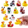 Joyfy Christmas Rubber Duckies Gifts for Kids – Festive Bath Toys & Stocking Stuffers (Santa, Reindeer & Snowman Designs) - 3 of 4
