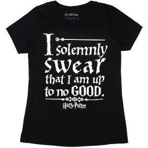 Harry Potter Women's Solemnly Swear Short Sleeve Graphic T-Shirt - 1 of 3