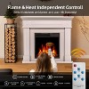 ZAFRO 43 Inch Electric Fireplace with Mantel Wooden Surround Firebox TV Stand,FreeStanding Electric Fireplace Heater Entertainment Center - 3 of 4