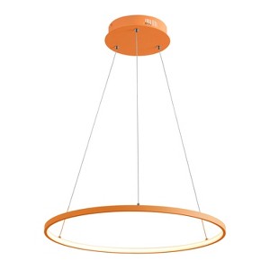 JONATHAN Y Brice Modern Contemporary Metal Round Dimmable Integrated LED Pendant - 1 of 4