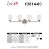 Sunset Lighting 4-Light Olen Vanity Opal Glass in Bright Satin Nickel Finish - 4 of 4