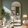 31 in W x 71 in H Black Frame Arch Aluminum Alloy Full Length Mirror Freestanding Mirror - 2 of 4