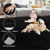 8x10 Rugs Non-Slip ¨C Plush Shaggy Area Rug Ultra-Soft Solid Black Carpet | Machine Washable High Pile Wool-Like Rug - 4 of 4