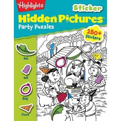 Party Puzzles - (Highlights(tm) Sticker Hidden Pictures(r)) (Paperback)