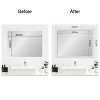 Amanti Art Mirror Makeover Bathroom Mirror Frame Border Kit - Fully Assembled Peel and Stick Frame - Mirror NOT Included - Rustic Plank Narrow Trim - 4 of 4
