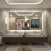 Apmir Super Bright 192 LEDs/m Back LED Lighted Anti-Fog Tempered Glass Bathroom/Vanity Mirror with ETL & 3-Year Warranty - 2 of 4