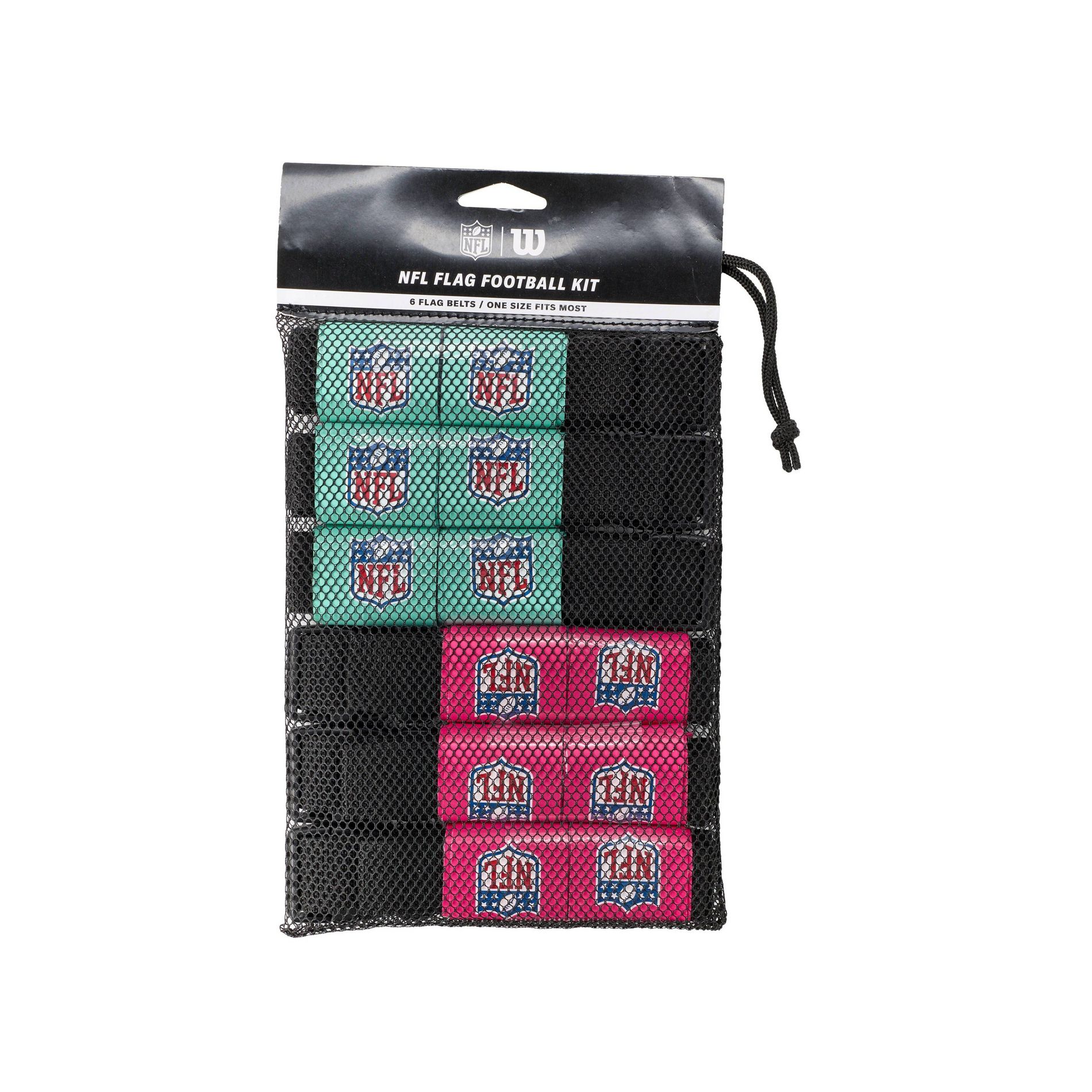 NFL Flag Football Belt Kit Scrimmage Vests and Belts - Pink/Teal