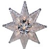 Northlight 8" Lighted Silver and Clear Mosaic Star Christmas Tree Topper - Clear Lights - 3 of 3