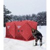 Portable Pop-Up Ice Fishing Tent, Spacious 3 to 4-Person Ice Fishing Shelter, Weather Resistant Fishing Shelter Includes Anchors, Ropes & Carry Bag - 4 of 4