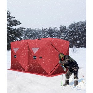 Portable Ice Fishing Tent - Spacious 3 to 4 Person Pop-Up Ice Shack for Winter Fishing - Durable and Weather Resistant - 1 of 4