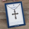 Anna-Kaci Gunmetal Crystal Cross Fashion Necklace with Message Card Envelope Jewelry Gift - 3 of 4