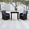 vidaXL Patio Dining Set Outdoor Dining Set Table and Chair Set for Garden - Black 31.5" Table Length 2 Items - 2 of 4