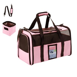 Unique Bargains Cat Carrier with Portable Food Bowl 1 Pc - 1 of 4
