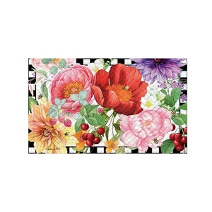 Evergreen Enchanted Garden Embossed Indoor Outdoor Doormat 18 x 30 Multicolored - 1 of 2