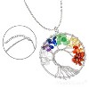 Maya's Grace 7 Chakra Tree of Life Pendant Necklace with Natural Gemstones - 3 of 4