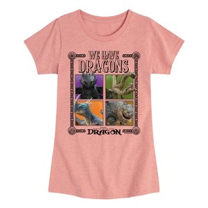 Girls' - How to Train Your Dragon - We Have Dragons Fitted Short Sleeve Graphic T-Shirt - 1 of 4