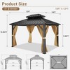 ODK 10X12 FT Outdoor Hardtop Gazebo, Heavy Duty Aluminum Gazebo, Metal Frame Patio Canopy, All-Weather Protection Metal Canopy for Backyard, Garden - 2 of 4