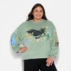 Women's Wicked Fleece Graphic Pullover Sweatshirt - Sage Green - 2 of 3