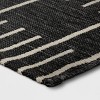 5'x7' Striped Checks Outdoor Rug Charcoal Gray - Threshold™ - 3 of 4