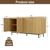 58-Inch Fluted Sideboard: Modern Buffet Storage Cabinet & Accent Console for an Organized Dining or Living Room - 2 of 4