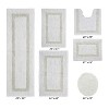 Hotel Bath Rug 100% Premium Cotton Tufted Weave Two Tone Reversible 6 Piece Bathroom Rug Set, Super Soft & Water Absorbent, Machine Washable Bathmat - 2 of 4