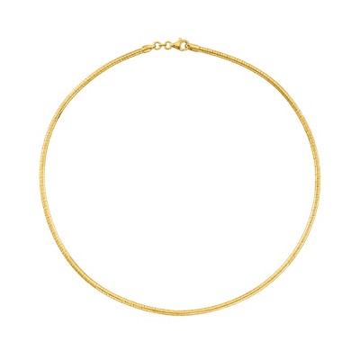 Ross-Simons Italian 3mm 18kt Gold Over Sterling Silver Round Omega Necklace