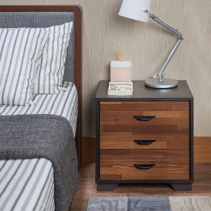 Royal Hampton 3 Drawers Wood Nightstand By Eloy, Brown - 1 of 1