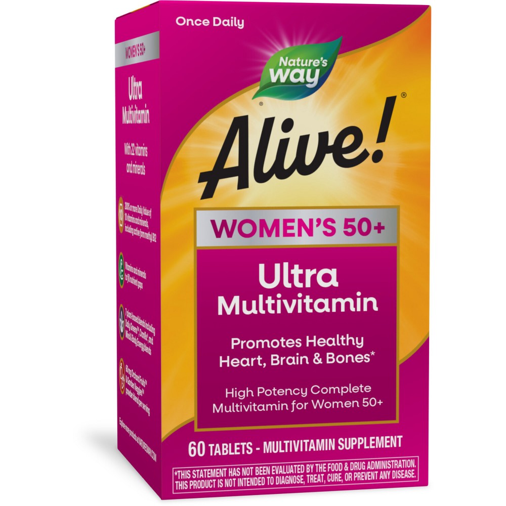 Photos - Vitamins & Minerals Natures Way Nature's Way Alive! Women's 50+ Ultra Multivitamin Tablets - 60ct 