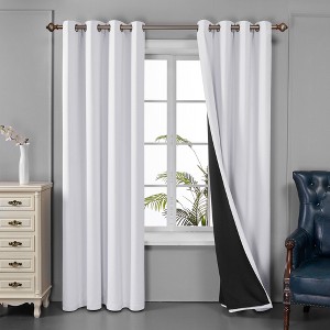 Deconovo 100 Percent Blackout Double Layers Lined Curtain (2 Panel) - 1 of 4