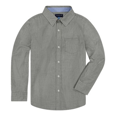 Andy & Evan  Toddler Grey Chambray Button Down Shirt