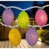 Northlight 10ct Pastel Easter Eggs String Light Set, 7.25ft White Wire - 2 of 4