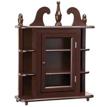 Design Toscano Savile Row Hardwood Wall Curio Display Cabinet