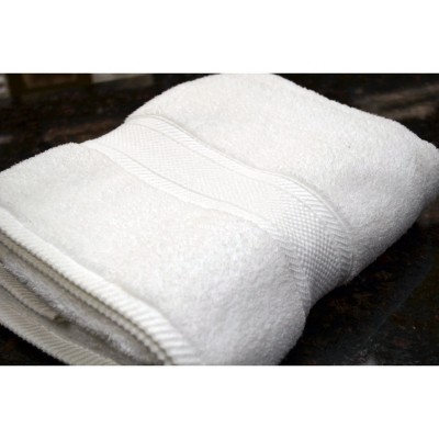 Rifz Textiles GMM Collection 100% Zero Twist Cotton Towels White 27"X54" 6 PK