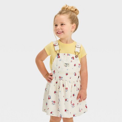 Image of OshKosh B'gosh Toddler Girls' Floral Skirtall - White/Red 2T