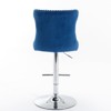 APRILSOUL Swivel Velvet Barstools Adjusatble Seat Height from 25-33 Inch Set of 2 - 3 of 4