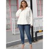 Agnes Orinda Women's Plus Size Classic Denim Washed Front Long Sleeve Casual Jean Jackets - 3 of 4