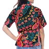 LA LEELA Womens Summer Button Down Short-Sleeve Blouses Beach Hawaiian Shirt Party Dressy Vacation Casual Shirts for Women - 2 of 3