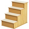 Racxily Dog Stairs for Small Dogs, Pet Stairs for Couch/Bed, Non-Slip Dog Steps for Puppy, Cats, or Small Up To 22 Lbs, Natural - 2 of 4