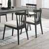 Kumasinova 2 Pcs Rustic Dining Chairs with Soft Cushion,Vintage Side Chairs for Kitchen & Dining Room,Rubberwood Armless Chair with 250lbs Max - 4 of 4