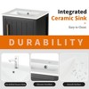 20" Bathroom Vanity with Sink, Bathroom Storage Cabinet with Soft Closing Door and Open Shelf Black - 2 of 4