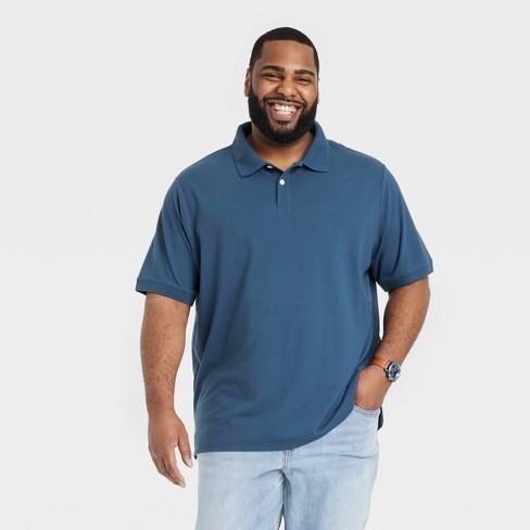 Men's Big & Tall Every Wear Polo Shirt - Goodfellow & Co™ Dark Blue ...