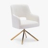 WestinTrends Genevieve Mid-Century Modern Upholstered Boucle Swivel Accent Chair (Set of 4) - 4 of 4