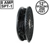 Novelty Lights 250 Feet C9/E17 Intermediate Base Christmas Bulk Spool, Vintage Holiday Hanging Light String, 12" Spacing, SPT-1 18 Gauge Black Wire - 2 of 3