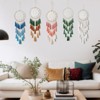Aoibox Macrame Dream Catcher Wall Hanging with Tassel Feathers for Home Decor, Handmade Craft for Bedroom, Living Room, Wedding - 3 of 4