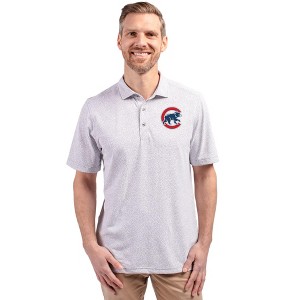 Chicago Cubs Cutter & Buck Virtue Eco Pique Botanical Print Recycled Mens Polo - 1 of 1