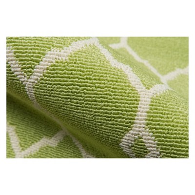 27'' Luxe Green Trellis Rectangular All-Weather Area Rug